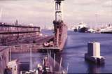 115280: Webb Dock Rail Link bridge over Yarra River Looking downstream A J Wagglen Floating Dry Dock in background