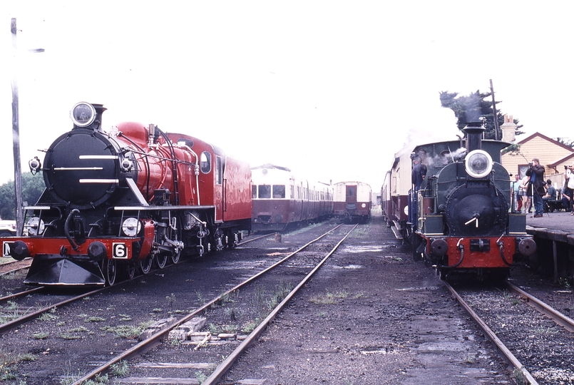 123163: Queenscliff M 6 and QL704 Up RTA Special Hudswell Clarke 6 leading