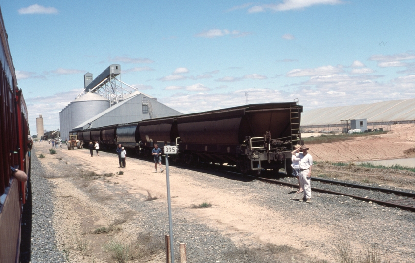 126015: Ultima Grain Siding km 395 looking towards Melbourne taken from 8091 Doen SteamRail Special