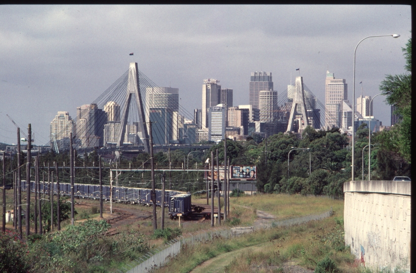 127322: Rozelle Yard ANZAC Bridge in background