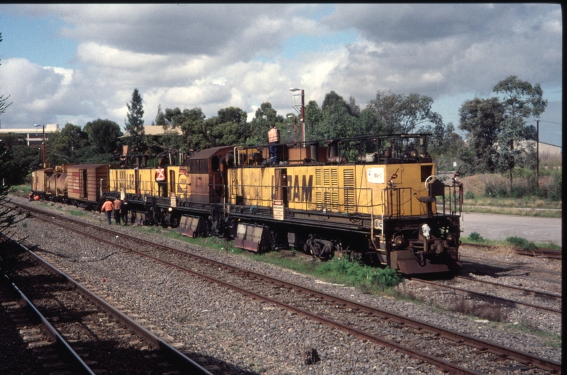 128143: Mile End opposite Adelaide Rail Passenger Terminal Keswick John Holland Rail Grinder