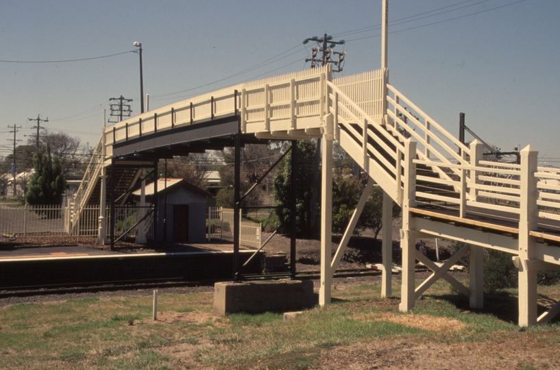 132017: Williamstown Footbridge at end of track rebuilt by Puffing Billy Railway External Projects Division