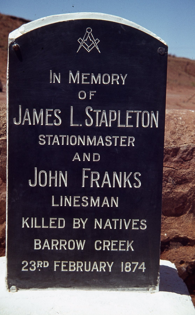 400137: Barrow Creek NT Telegraph Station Tombstone