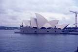 400225: Sydney NSW Opera House under construction viewed from 'Canberra' departing