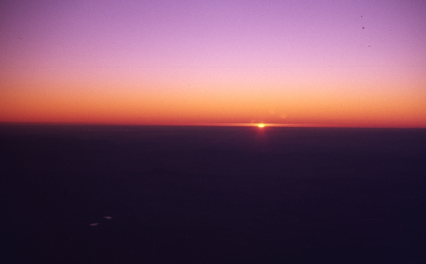 400426: near Brisbane Queensland Sunset viewed from aircraft