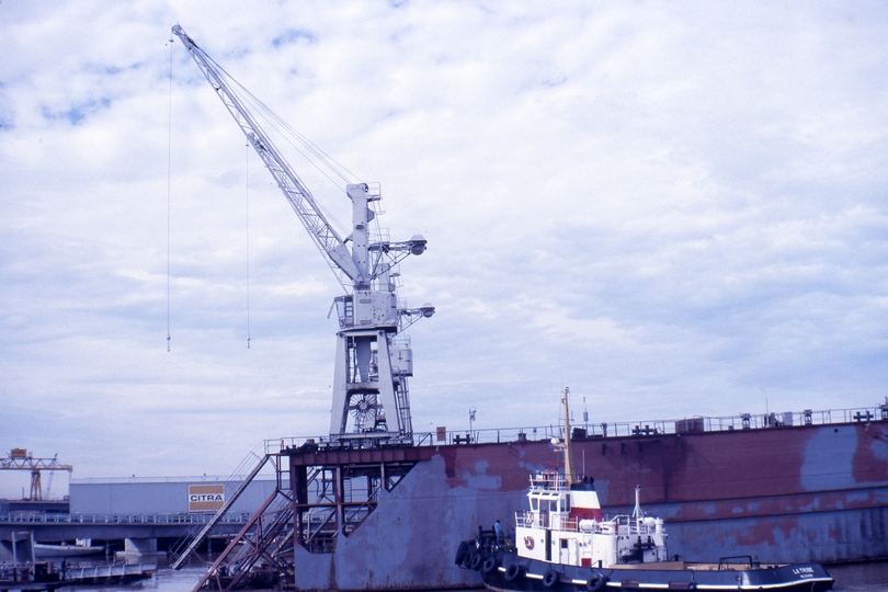 400530: Melbourne Victoria A J Wagglen floating dry dock being returned to its original site after dredging